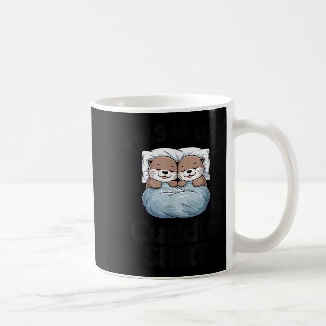 Caneca De Café Cute Otter Couple This Is Our Cuddle  (Direita)
