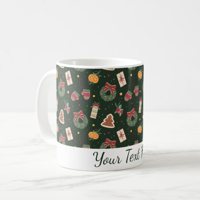 Caneca De Café Cute Personalized Christmas Mug  (Frente Esquerda)