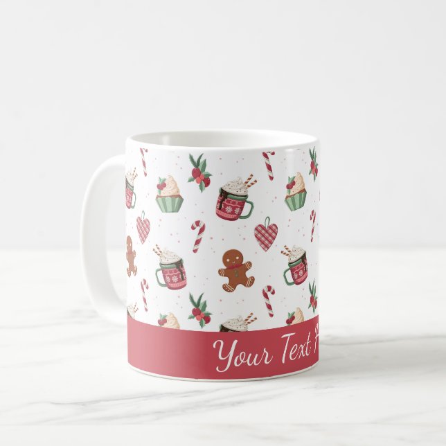 Caneca De Café Cute Personalized Gingerbread Mug (Frente Esquerda)