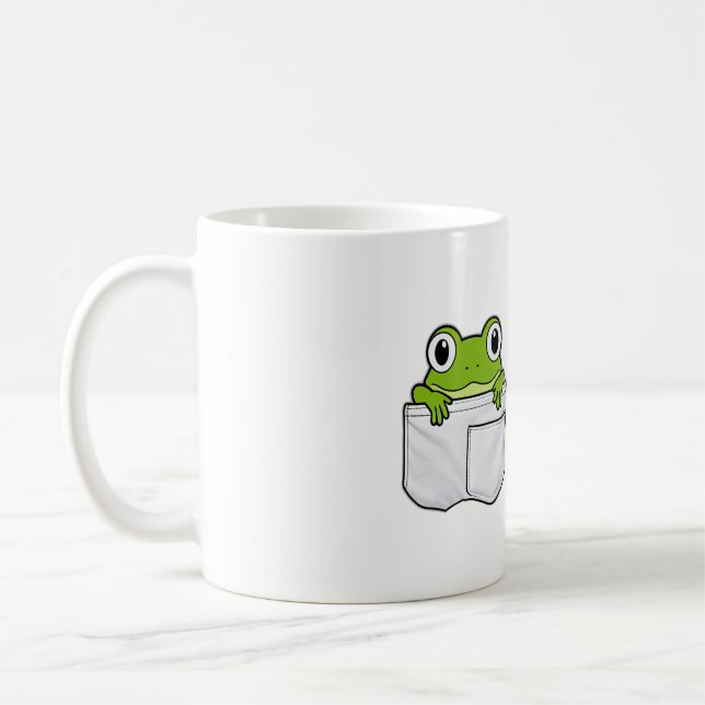 Caneca De Café Cute Pocket Frog (Esquerda)