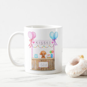 Caneca De Café Cute Poodle Puppy Beija Booth Nome personalizado