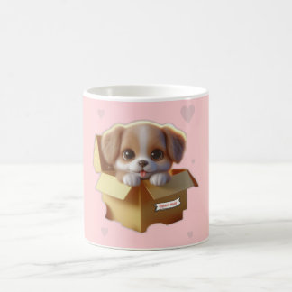 Caneca De Café Cute Puppy Mug | Kawaii Dog Gift