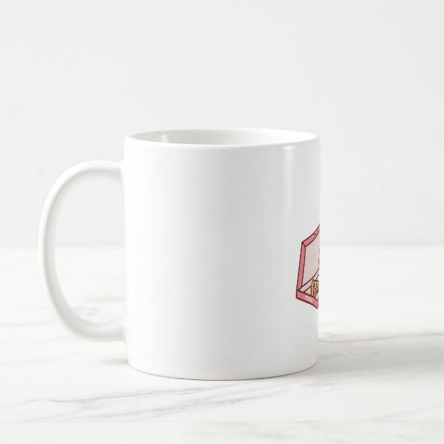 Caneca De Café Cute Pygmy Hippo Adora Comer Pizza (Esquerda)
