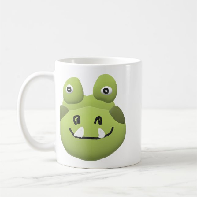 Caneca De Café Cute & Quirky Cartoon Alligator Ceramic Coffee Mug (Esquerda)
