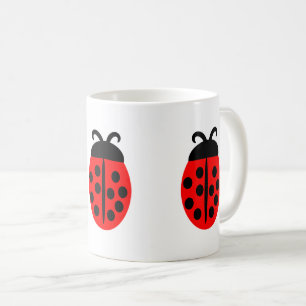Caneca De Café Cute Red Ladybug