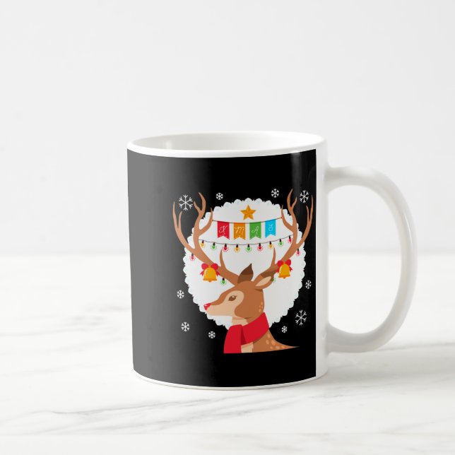 Caneca De Café Cute Reindeer Merry Xmas Merry Christmas Happy New (Direita)