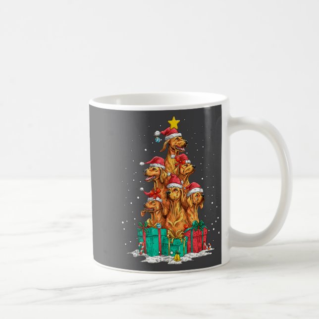 Caneca De Café Cute Rhodesian Ridgeback Le Dog Christmas Tree Xma (Direita)