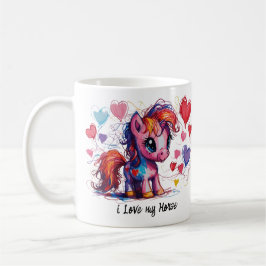 Caneca De Café Cute Scribble Pony 1
