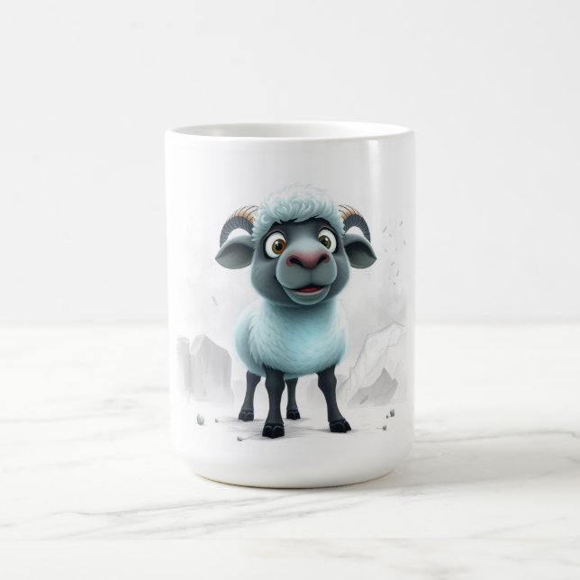 Caneca De Café Cute Sheep Cozy Design (Centro)