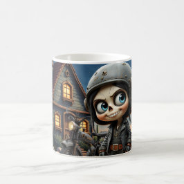 Caneca De Café Cute Skull Biker | Passeio ao Luar pelo Deserto