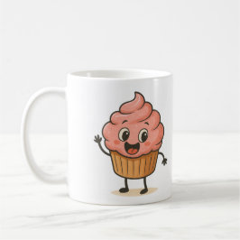 Caneca De Café Cute Smiling Cupcake Mug 