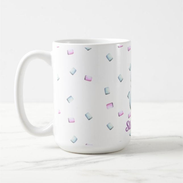 Caneca De Café Cute Snowman Marshmallow Personalizado (Esquerda)