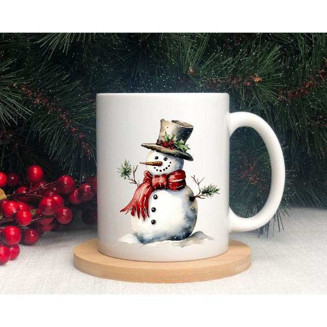 Caneca De Café Cute Snowman Winter Mug (Criador carregado)