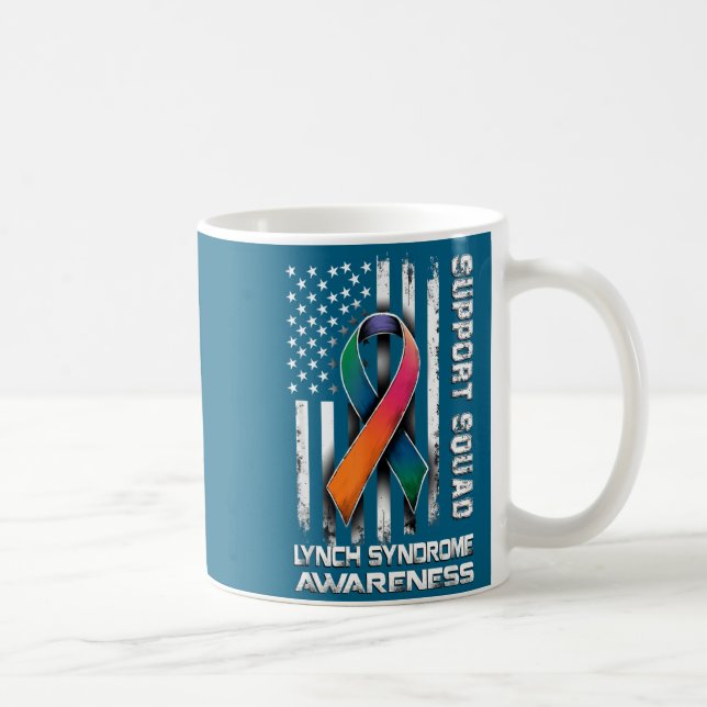 Caneca De Café Cute Support Lynch Syndrome Squad Awareness (Direita)