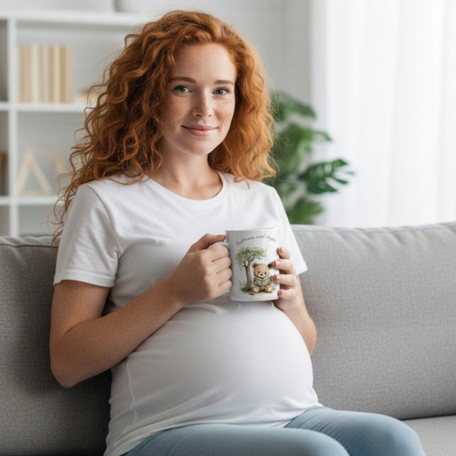 Caneca De Café Cute Teddy Bear Reading Book Next Chapter Mom Gift (Criador carregado)