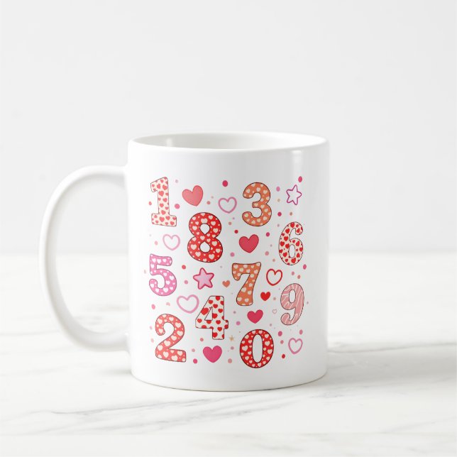 Caneca De Café Cute Unicorn Numbers Maths Mug for Kids (Esquerda)