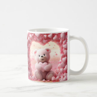 Caneca De Café Cute Valentine Teddy Bear Mug Valentine's Day Mug