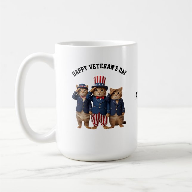 Caneca De Café Cute Veteran's Day Mug (Esquerda)