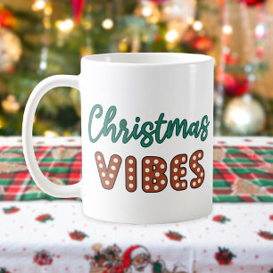 Caneca De Café Cute Vibes de Natal Retrô