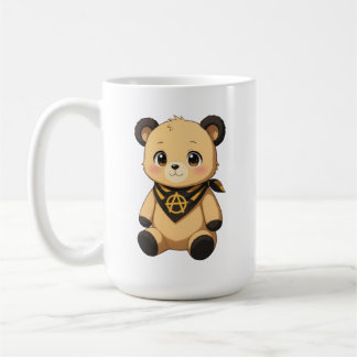 Caneca De Café Cute Yellow and Black Ancap Teddy Bear 