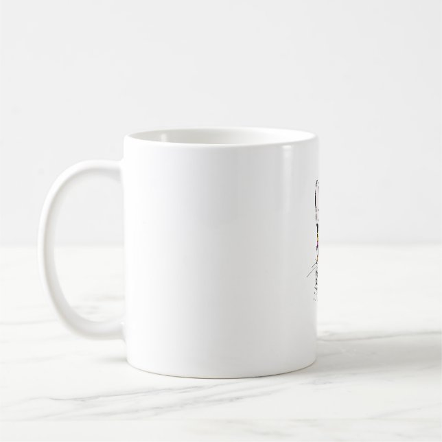 Caneca De Café Cutes Bunny Messny Tie Dye Bandana Rabbit Easte (Esquerda)