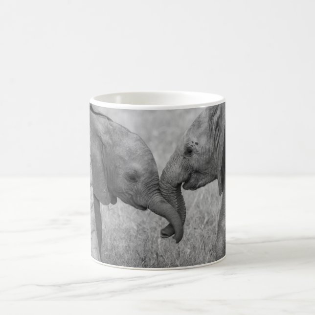 Caneca De Café Cutest Baby Animals | Baby Elephants Greeting (Centro)