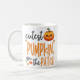 Caneca De Café Cutest Pumpkin in the Patch, Fall First Halloween