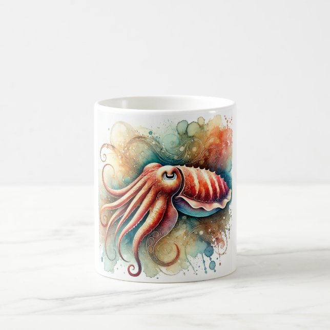 Caneca De Café Cuttlefish in colors 051024AREF101 - Watercolor (Centro)