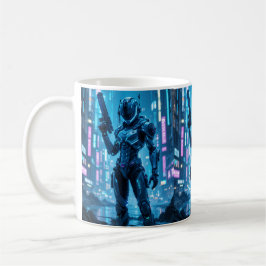 Caneca De Café Cyber Hunter - Neon Guardian - nova abordagem