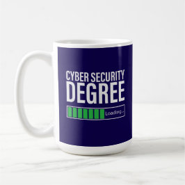 Caneca De Café Cyber Security Degree Loading, specialist