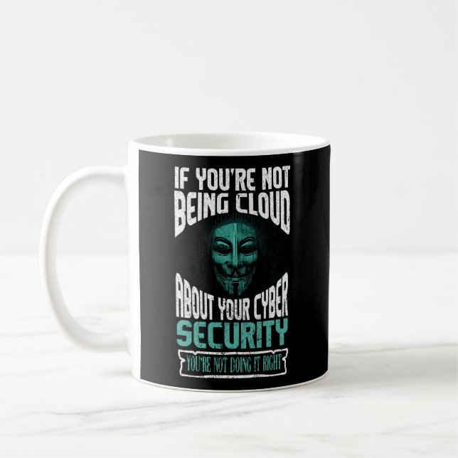 Caneca De Café Cyber Security Hacker E Cyber Security Professiona (Esquerda)