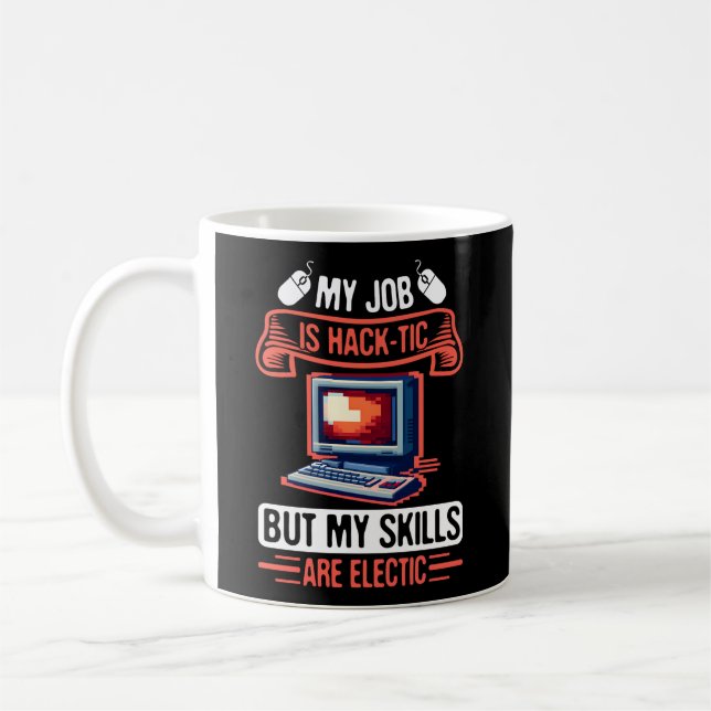 Caneca De Café Cyber Security Hacker E Cyber Security Professiona (Esquerda)