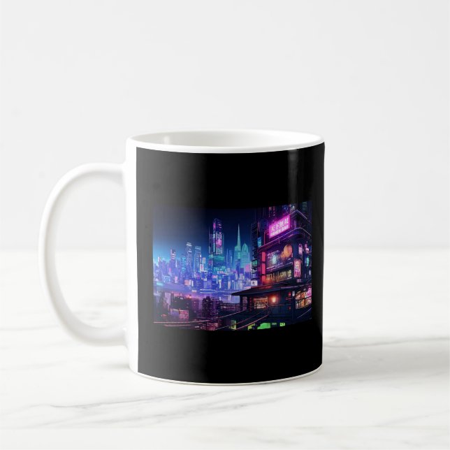 Caneca De Café Cyberpunk Tokyo Ramen House (Esquerda)