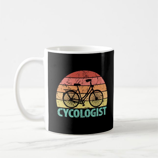Caneca De Café Cycologist Funny Cycling (Esquerda)
