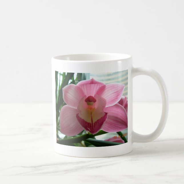 Caneca De Café cymbidium cor-de-rosa (Direita)