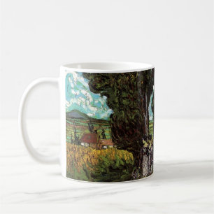 Caneca De Café Cypresses with Female Figures by Vincent van Gogh