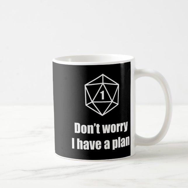 Caneca De Café D20 Fail Dont Worry I Have A Plan  (Direita)