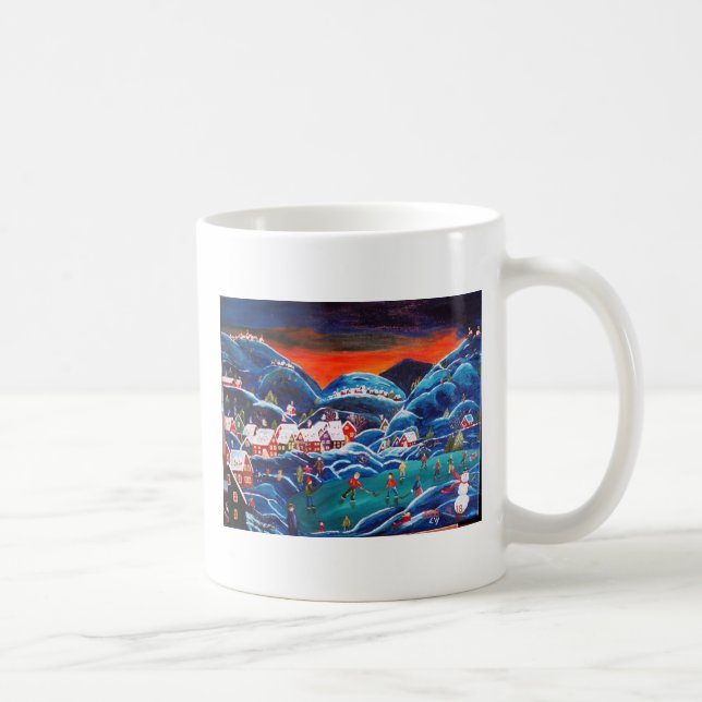 Caneca De Café d&apos do scne; au Qubec do hiver, boas festas! (Direita)