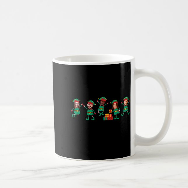 Caneca De Café D Funny Face Photo Christmas Elf  (Direita)