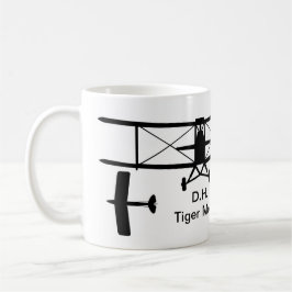 Caneca De Café D.H. Tiger Moth Silhouette Mug