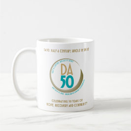 Caneca De Café DA50 Worldwide Virtual Convention Mug in Gold/Teal