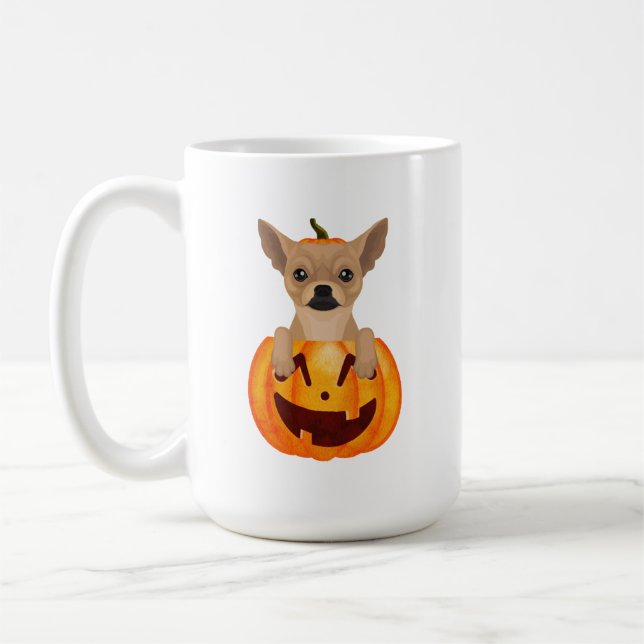 Caneca de Café da Abóbora Chihuahua (Esquerda)