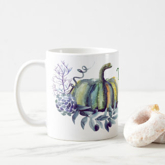 Caneca de café da abóbora da aguarela