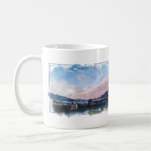 Caneca de café da aguarela de Seward Alaska