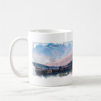 Caneca de café da aguarela de Seward Alaska