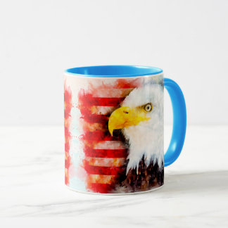 Caneca de café da águia americana