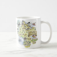 Caneca de café da baía de Monterey