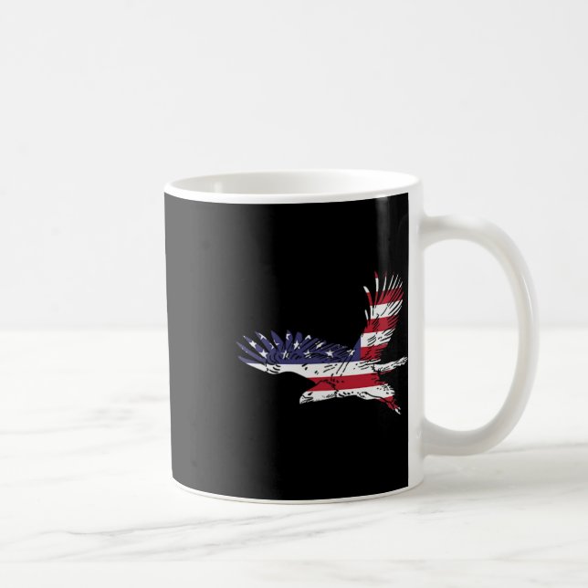 Caneca De Café Da Bald Eagle Us Flag Pocket America Men Wome (Direita)