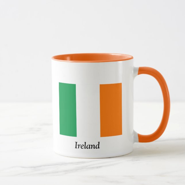 Caneca de café da bandeira da Irlanda (Direita)