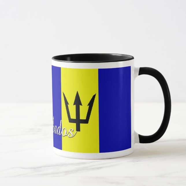Caneca de café da bandeira de Barbados (Direita)